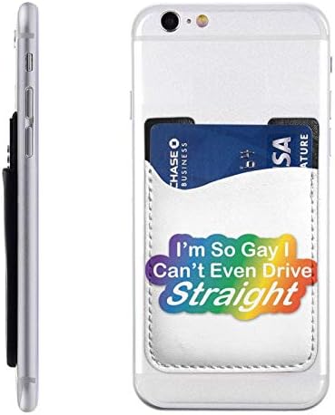 Съм гей, че дори не мога да карам направо (2) 3 м Залепваща стикер На документ за самоличност, портфейл за кредитни карти,