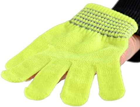 Начало-X Светлоотразителни Неонови ръкавици за джогинг, разходки, работа и много Други, Зимни ръкавици за студено време, Топли Ръкавици