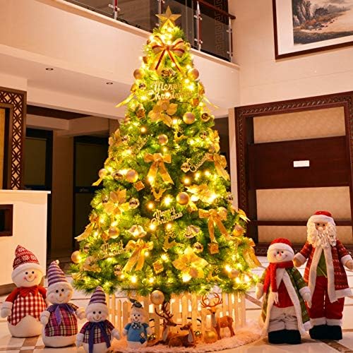 Декоративна Изкуствена Коледна елха DULPLAY, с led осветление, коледно Дърво от оптични влакна, Ела на Премиум-клас, навесная на