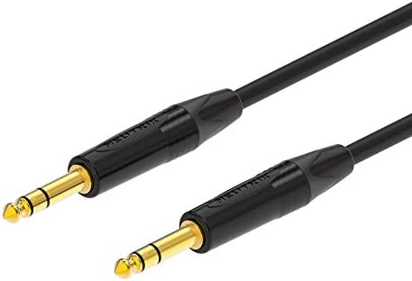 Четырехбалансный Микрофон кабел Canare L-4E6S Star | 1/4 инча TRS-1/4 инча TRS | Neutrik Gold | 125 Фута | Черен | Сглобена в САЩ