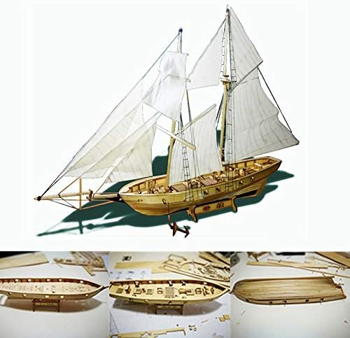 EastVita Комплекти Дървени Модели на Кораби за монтаж за възрастни, Комплект дървени Модели на кораби, Дървени Ветроходни лодки в мащаб