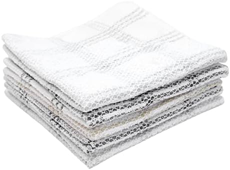 Кухненски кърпи за съдове Ritz от памук с размер 12 х 12 см, Кърпа за бережной почистване с Полиамидни страна, Синьо / Зелено, 5 опаковки