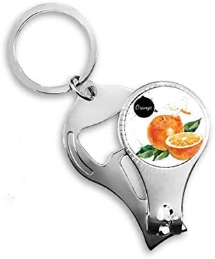 Оранжеви Плодове и Вкусни Здравословни Акварели Ножица За Нокти Халка Ключодържател Отварачка за Бутилки Машина За Рязане