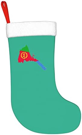 Cutedwarf Эритрейский Флаг Карта Коледен Отглеждане На Коледна Украса Класически 18 Инча(А) А) Камина, Окачен Чорап